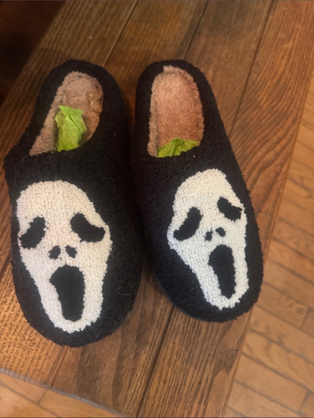 Black Ghost-Face Kids One-Piece Slippers